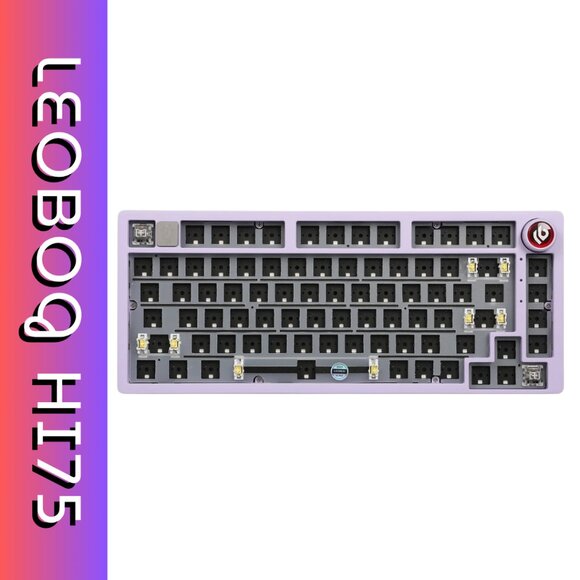 EPOMAKER x LEOBOG Hi75 Aluminum Alloy Wired Gaming Keyboard Purple - Picture 1 of 9